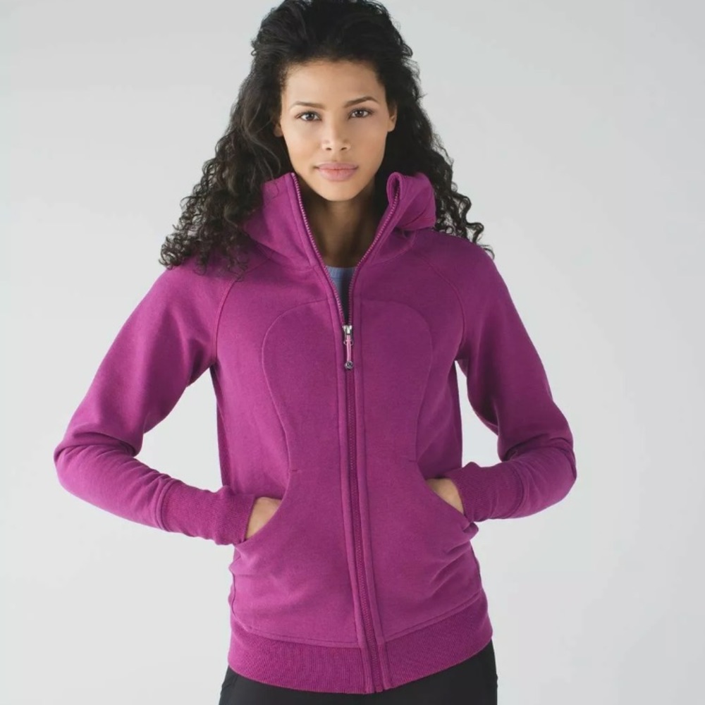 EUC Lululemon Scuba Hoodie Heather Grape SZ 6 - Picture 7 of 8